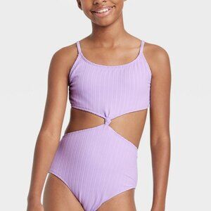 Art Class Girls' Forever Vacay Solid One-Piece Swimsuit